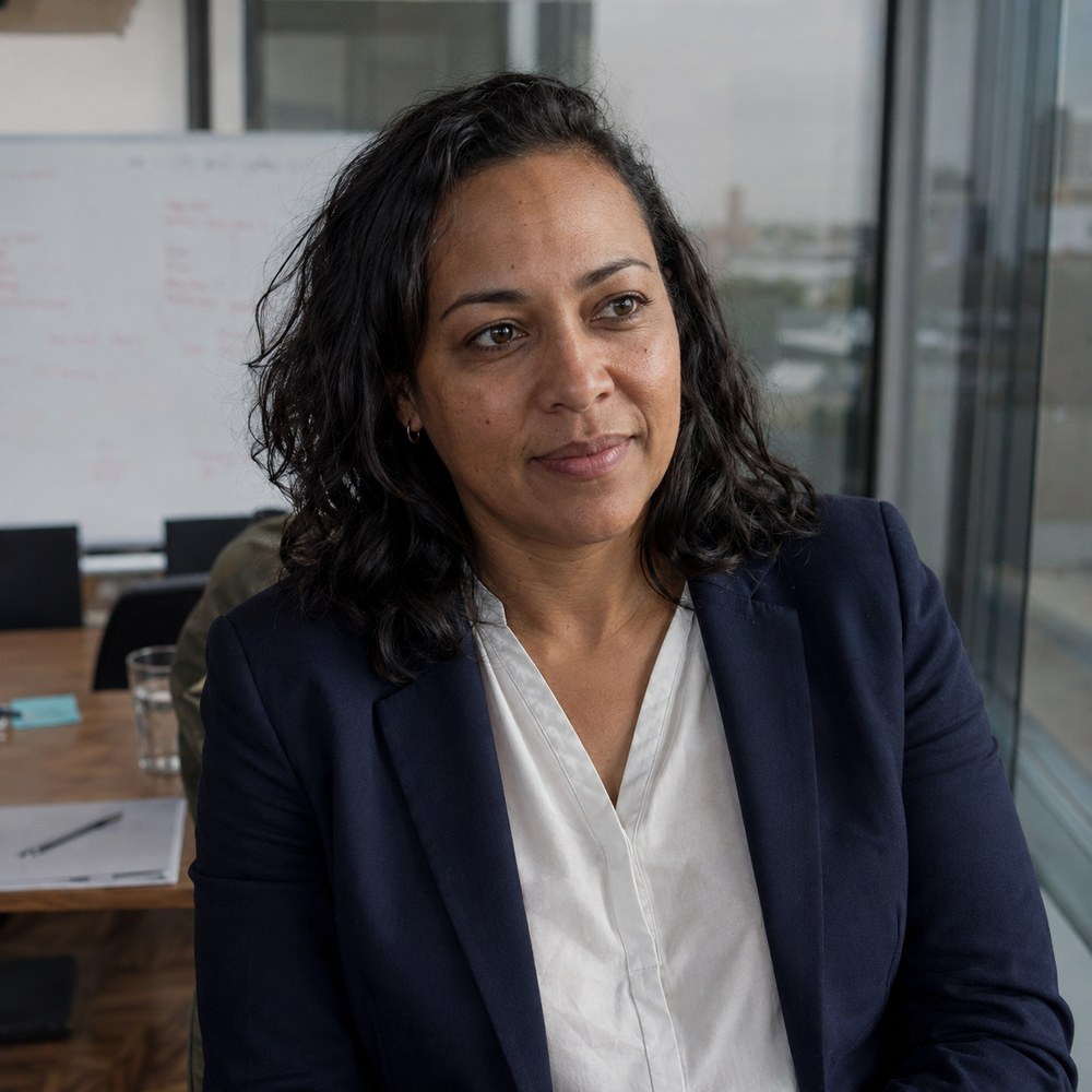 Portrait representing Maya Bennett, DesignEpic AI Strategy Director